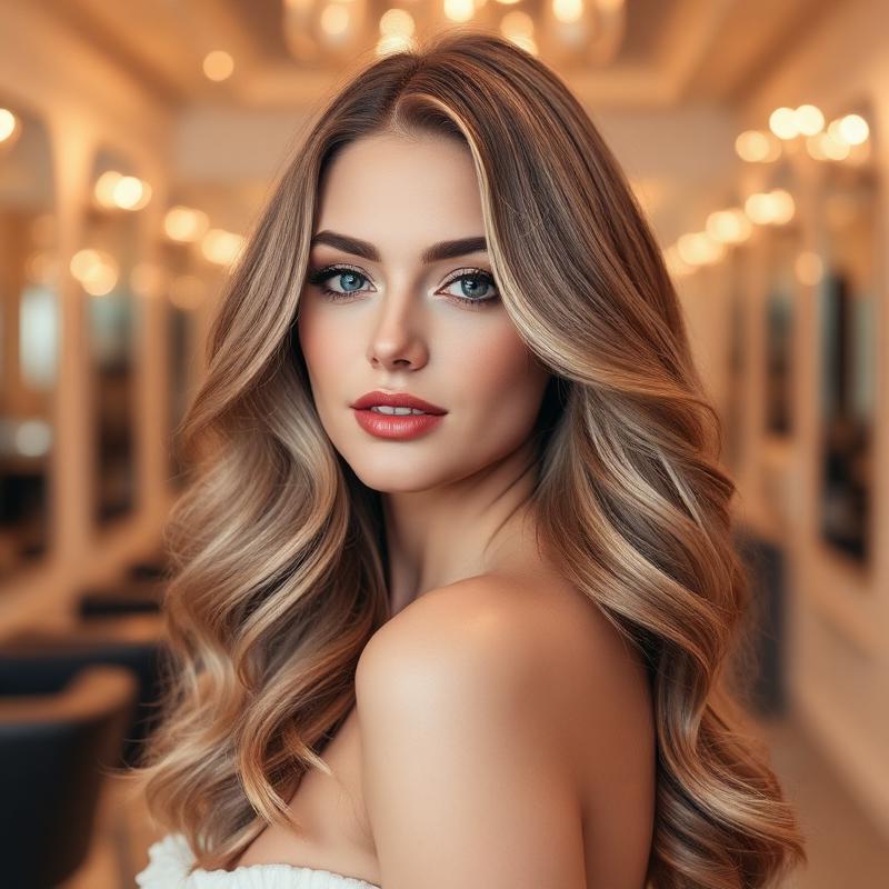 Balayage z miękkim przejściem koloru wykonany w salonie fryzjerskim w Jelczu-Laskowicach